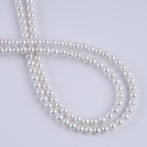 Collier de perles d'eau douce naturelles de Zhuji, perles rondes de 5 à 5,5 mm, semi-finies, bijoux DIY, perles en vrac, fabricant en gros - Product Image 5