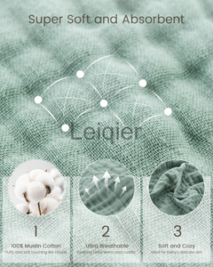 Set di Asciugamani in Mussola 100% Cotone con Logo Personalizzato, Morbida Coperta per Neonati e Set di Rotoli di Carta Igienica a 3 Strati per Uso Domestico - Product Image 3