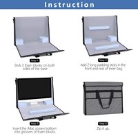 Étui de transport de protection sac de voyage stockage sac fourre-tout pour 27 "ordinateur de bureau ordinateur processeur principal moniteur clavier