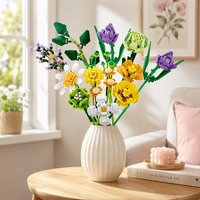 Bloques de Construcción Serie Ramo de Flores para Marcas de Juguetes OEM, Minoristas de Decoración del Hogar y Distribuidores Mayoristas de Importación a Nivel Mundial