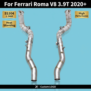 Tuberías de <span class=keywords><strong>Escape</strong></span> de Flujo <span class=keywords><strong>Libre</strong></span> de Acero Inoxidable Boska para Ferrari Roma V8 3.9T 2020+ Street Car con Sistema de <span class=keywords><strong>Escape</strong></span> con Protección Térmica - Product Image 1