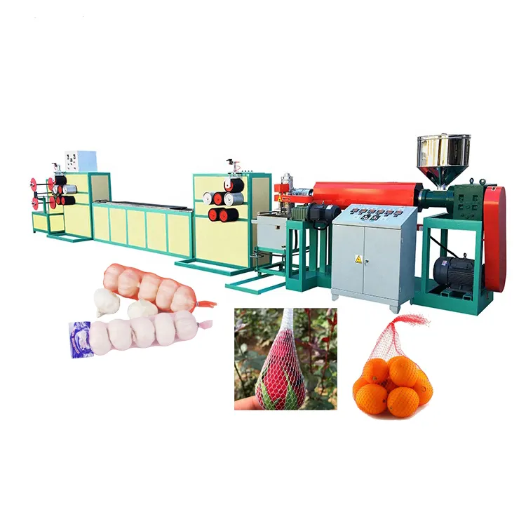 Hede Hoge Efficiëntie Plastic Pp Pe Mesh Netto Zak Extruder Machine Pe Fruit Net Maken Machine Fruitschuim Netmachine