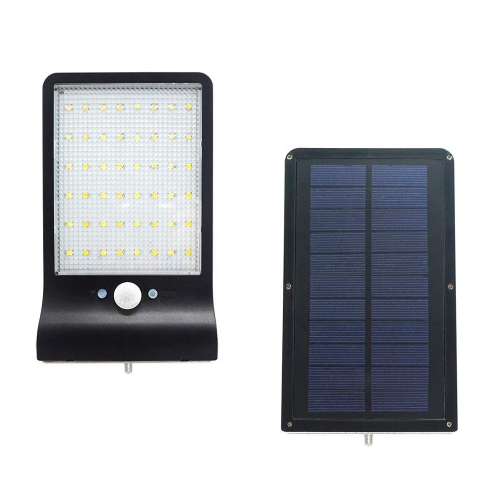 48 LED Solar Wall Lights with Mounting Pole Outdoor Motion Sensor Light for Barn Porch Garage Garden