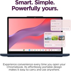 Portátil Lenovo Chromebook M de 14 Pulgadas con Pantalla WUXGA IPS, 8 GB de RAM, 64 GB de Almacenamiento, Color Azul Cósmico, para Estudiantes - Product Image 3