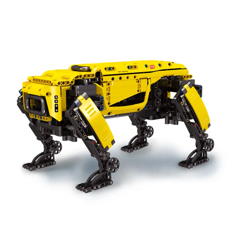 Mould King-Robot mecánico de cuatro patas para perros, bloque de construcción inteligente con Control remoto por aplicación, modelo dinámico, 15066-15067