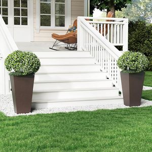Pots de jardin en plastique rectangulaires grands et hauts du fabricant d'origine pour la <span class=keywords><strong>porte</strong></span> d'entrée - Product Image 5