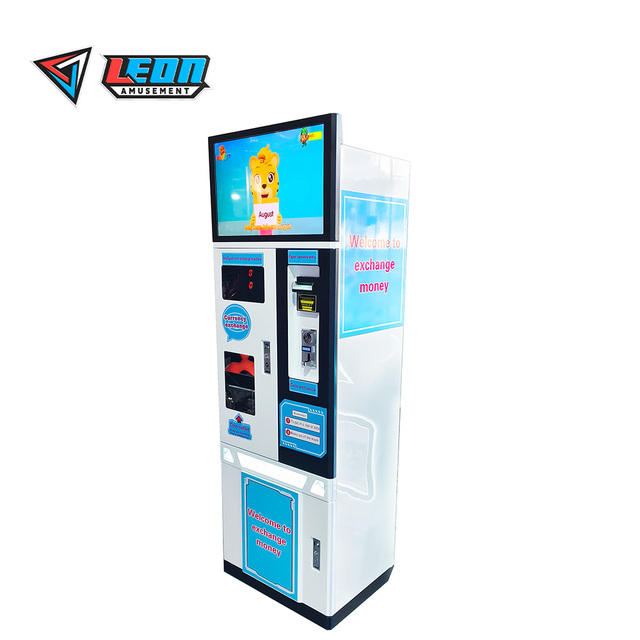 High Quality Indoor Amusement Park Coin Vending Machine ATMs Bill & Token Changer for Sale-Metal & Plastic Material