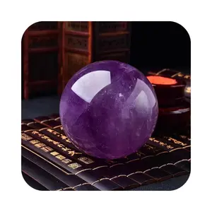 Idee naturali di nuovo prodotto 2024 cristalli di sfera di ametista quarzo guarigione gemma lucido palline viola per il regalo fengshui