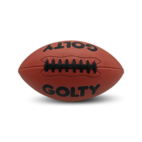 Ballon de football américain GOLTY FM-1012 cousu à la machine pour clubs et écoles, revêtement en PVC, usage d'entraînement, vente en gros, personnalisable