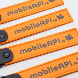 Porte-clés tissé personnalisé avec logo d'entreprise technologique et clip métallique pour cadeaux promotionnels, salons professionnels et conférences - Product Image 3