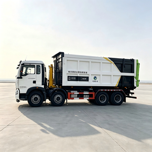 Camion benne à benne basculante Sinotruk HOWO 8x4 avec système de levage hydraulique pour le transport de déchets et de conteneurs roll-off - Product Image 4
