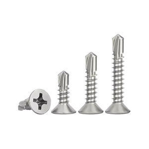 Stainless Steel Cross Head Countersunk Self Drilling Screw Flat Head Dovetail Metric Right Hand Phillips Grade 2 Passivated - Product Image 1