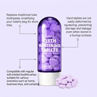 Tablettes de dentifrice en vente flash : Hydroxyapatite blanchissante, haleine fraîche, nettoyage dentaire solide portable, tablettes de dentifrice Cœur Violet
