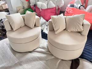 Mode Wohnzimmer Möbel Freizeit <span class=keywords><strong>Sofa</strong></span> Lazy Günstige Custom ized Farbe Hotel Lazy Round Stoff Weiches <span class=keywords><strong>Sofa</strong></span> für Zuhause - Product Image 6