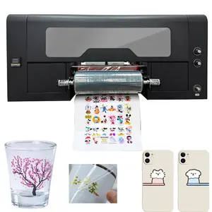 30CM d'efficacité Xp600 I3200 2-en-1 Tête d'impression professionnelle multicolore Diy Pen Cup Glass Uv Dtf Printer Machine