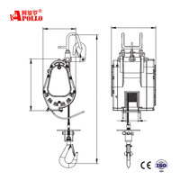 Mini treuil électrique 110V 220V 160kg Treuil à câble portable Grue de suspension Moteur sans balais Levage de construction
