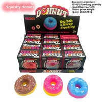 Jouet anti-stress en caoutchouc coloré en forme de pastèque, fraise, burger, beignet, à presser et libérer, pour les 14 ans et plus