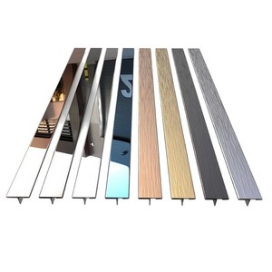 Prix de gros Bande d'angle de garniture en or pour carreaux Garniture de <span class=keywords><strong>carrelage</strong></span> en acier inoxydable Profil de bord en métal décoratif - Product Image 1