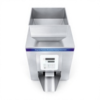 Machine de remplissage semi-automatique pour poudres, granulés, café en grains et farine, avec doseur et distributeur pour pots, bouteilles, sachets et pochettes