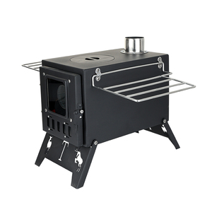 Fornello da Campeggio Pieghevole <span class=keywords><strong>a</strong></span> <span class=keywords><strong>Legna</strong></span>, Griglia BBQ in Acciaio al Carbonio Resistente, Fornello Integrato Pieghevole per Giardino e Picnic - Product Image 3