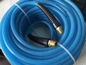 Manguera de aire de PU de alta presión, 1/4 pulgadas, ID, 50 pies con 1/4 NPT, accesorios de latón giratorio - Product Image 4
