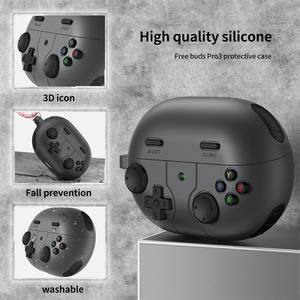 Funda de auriculares de dibujos animados 3D GamePad para <span class=keywords><strong>Huawei</strong></span> Freebuds <span class=keywords><strong>Pro</strong></span> 4 3 <span class=keywords><strong>2</strong></span> / SE3 4e/5I 6i bonita funda protectora de silicona suave con gancho - Product Image 3
