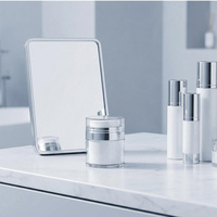 En stock, emballage cosmétique de haute qualité, pot à crème à pompe sans air en PP de 15 ml, 30 ml, 50 ml, 100 ml, récipient hermétique, pots en acrylique à pompe