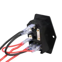 3DSWAY Suku Cadang Printer 3D 110V/220V 10A Power Supply Socker Switch Tripod Feet dengan Perlindungan Sirkuit Pendek Sekring dengan Kabel 20cm