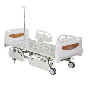 Cama manual médica ajustable de 5 Funciones del hospital con diversas barandillas cama médica del uso paciente - Product Image 3