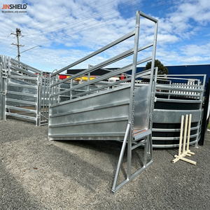 Rampe de chargement pour bétail à <span class=keywords><strong>voie</strong></span> unique avec plancher à picots et côtés en tôle - Product Image 2