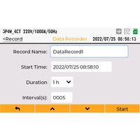 Analizador de Calidad de Energía Trifásico, Análisis de Desequilibrio Armónico, Registro de Datos de 32 GB, Alta Precisión 0.2%, CAT III 600V, 1 Año