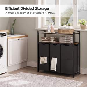 Trieur de panier à <span class=keywords><strong>linge</strong></span> à 3 sections, panier à <span class=keywords><strong>linge</strong></span> sale roulant à 3 compartiments, chariot à <span class=keywords><strong>linge</strong></span> mobile à 3 bacs avec roues, vente en gros - Product Image 4