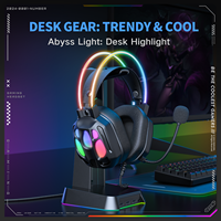ONIKUMA X89 USB + prise 3.5mm stéréo RGB filaire noir casque de jeu avec microphone pour PC casque à son surround