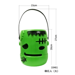 Cubo de calabaza de Halloween portátil para niños, dulces, fantasma, <span class=keywords><strong>Hulk</strong></span>, cara, cabeza, accesorios y decoración. - Product Image 3