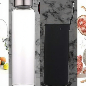 Bouteilles en verre borosilicate à double paroi de haute qualité, résistantes à la chaleur, pour l'eau et les boissons. - Product Image 2