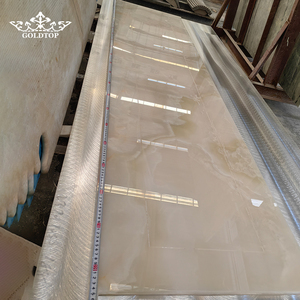 GOLDTOP OEM/ODM Modern Polished Onix Onice Backlight <b>White</b> Onyx Marble Slab for Background Wall - Product Image 5