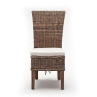 Chaise de salle à manger en osier de haute qualité, mobilier de maison avec coussin pour salle à manger de Cirebon indonésie