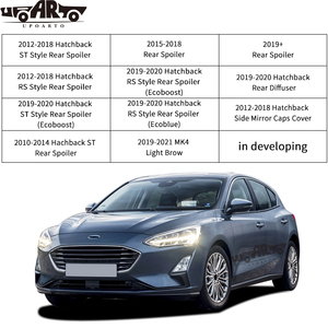 อุปกรณ์ตกแต่งภายนอกประกอบด้วยดิฟฟิวเซอร์หลัง ฝาครอบกระจกมองข้าง ฝาครอบไฟหน้า สปอยเลอร์ท้ายรถ สำหรับรถฟอร์ด โฟกัส แฮทช์แบค และซีดาน รุ่น MK3 MK4 - Product Image 2
