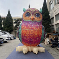 Modèle de ballon gonflable hibou géant lumineux à LED, animal gonflable, avec installation facile pour la décoration de scène d'événement thématique