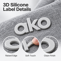 Étiquette en silicone 3D sur mesure, lavable, à transfert thermique pour pulls, vêtements en tricot, étiquette en silicone 3D personnalisée