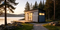 Maison conteneur Skyacross de 20 pieds entièrement finie en usine, cabane modulaire préfabriquée avec cuisine et salle de bain complètes, maison préfabriquée