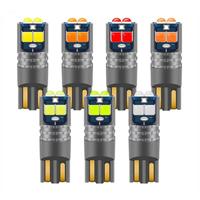 Ampoules LED T10 W5W Super Lumineuses pour Éclairage Intérieur Automobile 168 194, Ampoules de Positionnement Orange pour Voiture, Lampe de Lecture Intérieure, Lampe de Plafond, Lampe de Positionnement