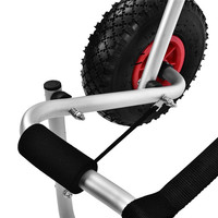 Chariot de transport universel portable pour bateau gonflable et kayak, en aluminium avec roues en PU de 25 cm, capacité de 150 kg