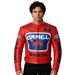 Veste de course pour moto en cuir de vache véritable Zonda pour homme/Chaquetta, équipement de protection CE niveau 2 avec bosse - Product Image 1