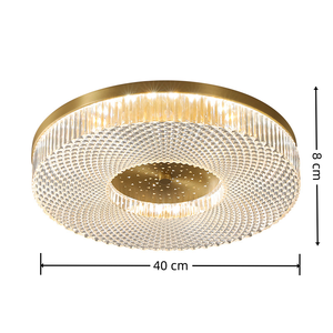 Chất lượng cao LED <span class=keywords><strong>Flush</strong></span> núi đèn trần với công nghiệp thiết kế hiện đại Brass kết thúc Acrylic Đèn bóng râm cho phòng ngủ phòng khách - Product Image 2
