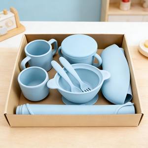 Juego <span class=keywords><strong>de</strong></span> Vajilla Reutilizable <span class=keywords><strong>para</strong></span> Niños al por Mayor, Caja <span class=keywords><strong>de</strong></span> Regalo <span class=keywords><strong>para</strong></span> Bebés que Incluye Plato y Babero <span class=keywords><strong>de</strong></span> Silicona con Succión <span class=keywords><strong>para</strong></span> Productos Infantiles - Product Image 1