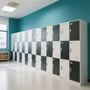 Nuevo Armario de Almacenamiento Exterior Moderno, Impermeable, Ecológico, Resistente al Fuego, de Madera, en Forma de Z, de 12 mm de Grosor, para Apartamentos y Gimnasios - Product Image 4