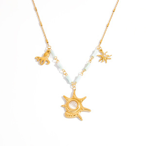 Collar con Colgante de Estrella de Mar de Acero Inoxidable, Cadena de Clavícula en Color Oro de 18K, Joyería de Lujo Ligero con Temática Oceánica, Regalo para Mujer - Product Image 5