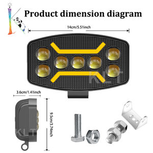 <span class=keywords><strong>KLT</strong></span> 2025 Nouveauté Phare LED Ovale Haute Puissance 41W de 5,5 Pouces avec 6 Modes, Accessoire d'Éclairage Original pour <span class=keywords><strong>Conduite</strong></span> et Flash - Product Image 3