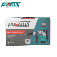 Marteau de démolition électrique PUSELLO 1600W 15J, kit complet avec burins offerts, balais de charbon de rechange, SDS-Hex, entretien facile